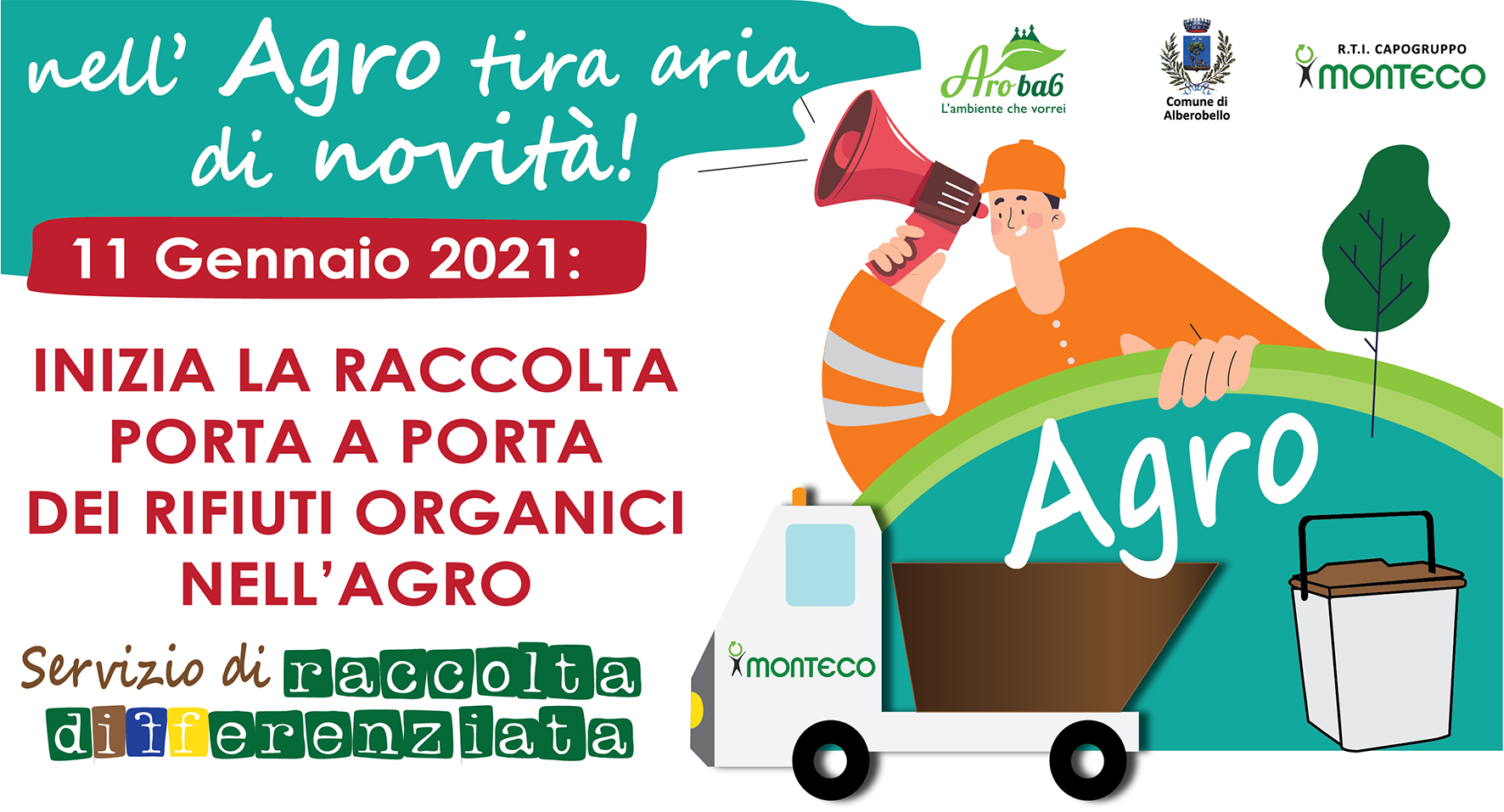 COMUNE DI ALBEROBELLO: NUOVO SERVIZIO DI RACCOLTA DIFFERENZIATA NELL' AGRO